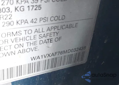 2021 Audi Q7 Prestige 55 Tfsi Quattro Tiptronic из США, поврежденный, VIN WA1VXAF76MD032438